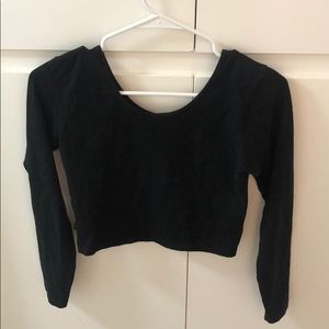Black long sleeve crop from American Apparel